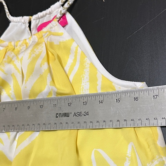 Lilly Pulitzer Yellow and Cream Halter Top - Picture 4 of 5